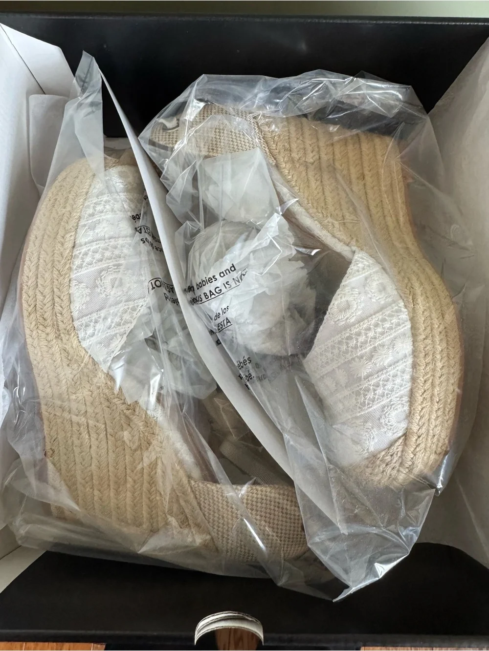 New Torrid white Embroidered Espadrille Wedges w/Ankle Ties 10 wide & 10.5 wide